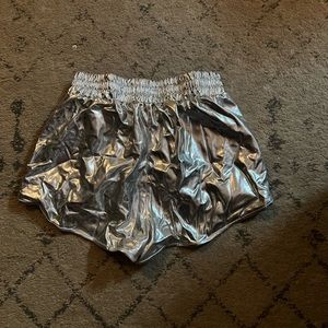 Metallic festival shorts